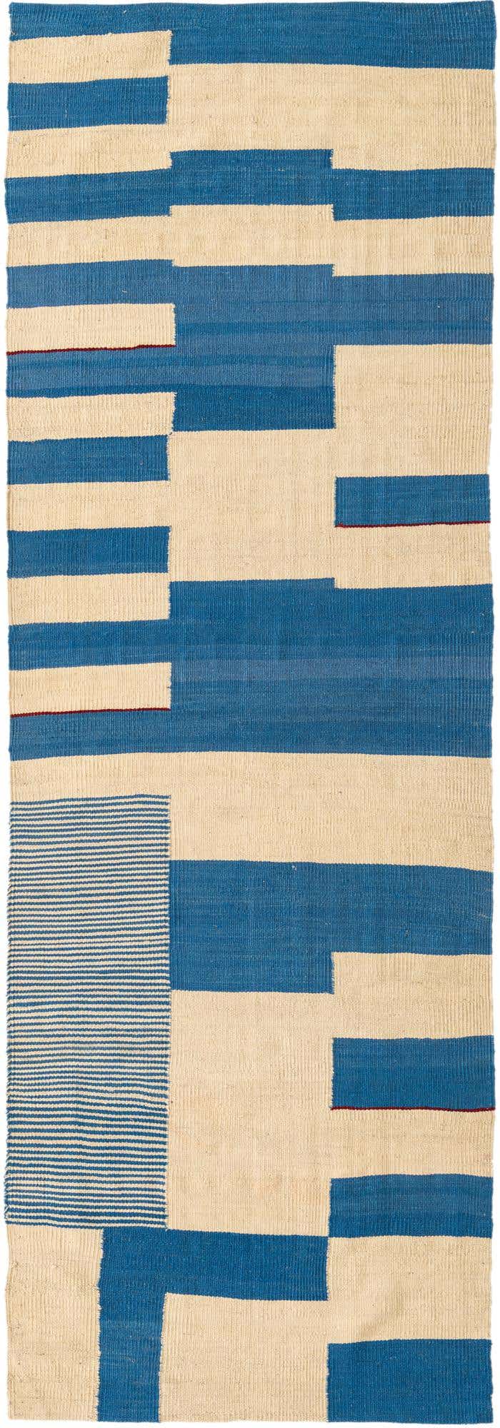 2' 7 x 7' 10 Hand Woven Kilim Modern Wool Runner Rug