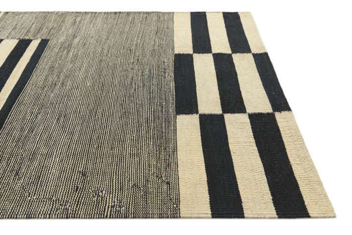 2' 10 x 9' 6 Hand Woven Kilim Modern Wool Runner Rug