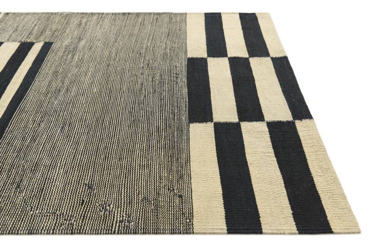 Detail image of 2' 10 x 9' 6 Hand Woven Kilim Modern Wool Runner Rug