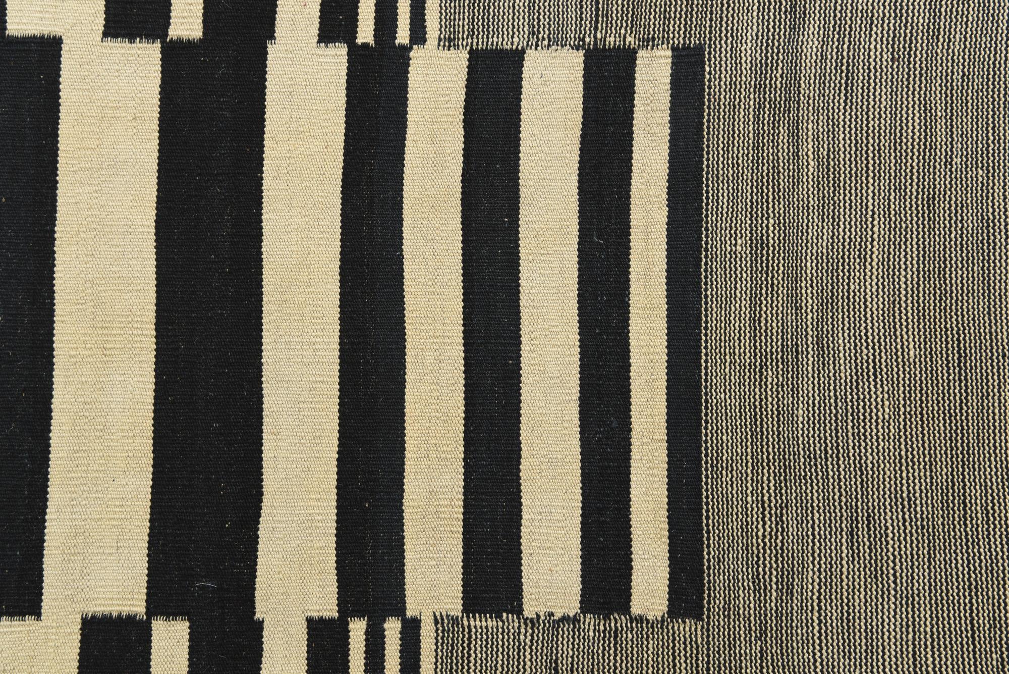2' 10 x 9' 6 Hand Woven Kilim Modern Wool Runner Rug