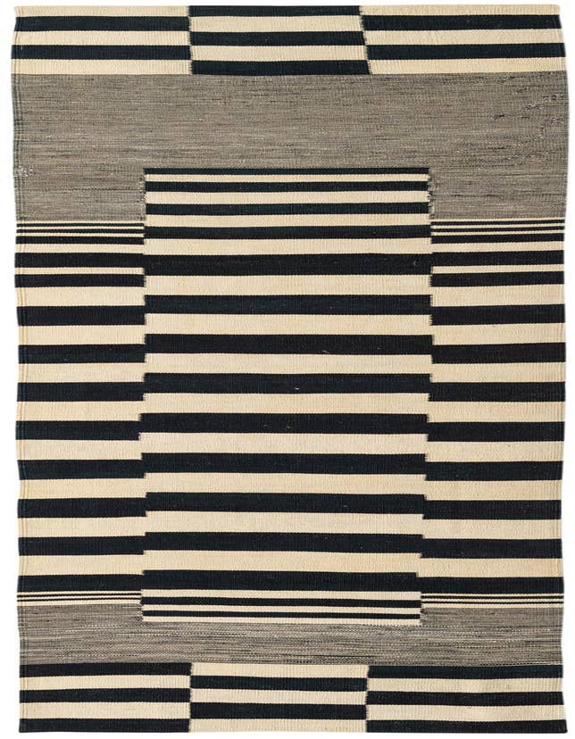 Detail image of 2' 10 x 9' 6 Hand Woven Kilim Modern Wool Runner Rug