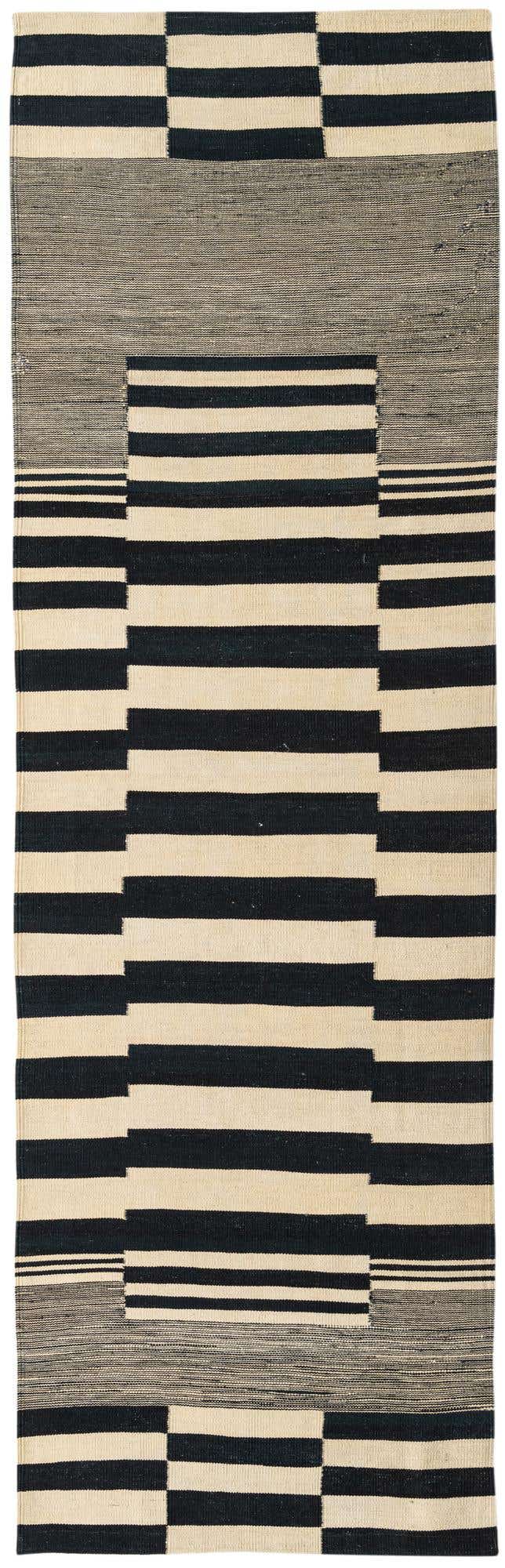 2' 10 x 9' 6 Hand Woven Kilim Modern Wool Runner Rug