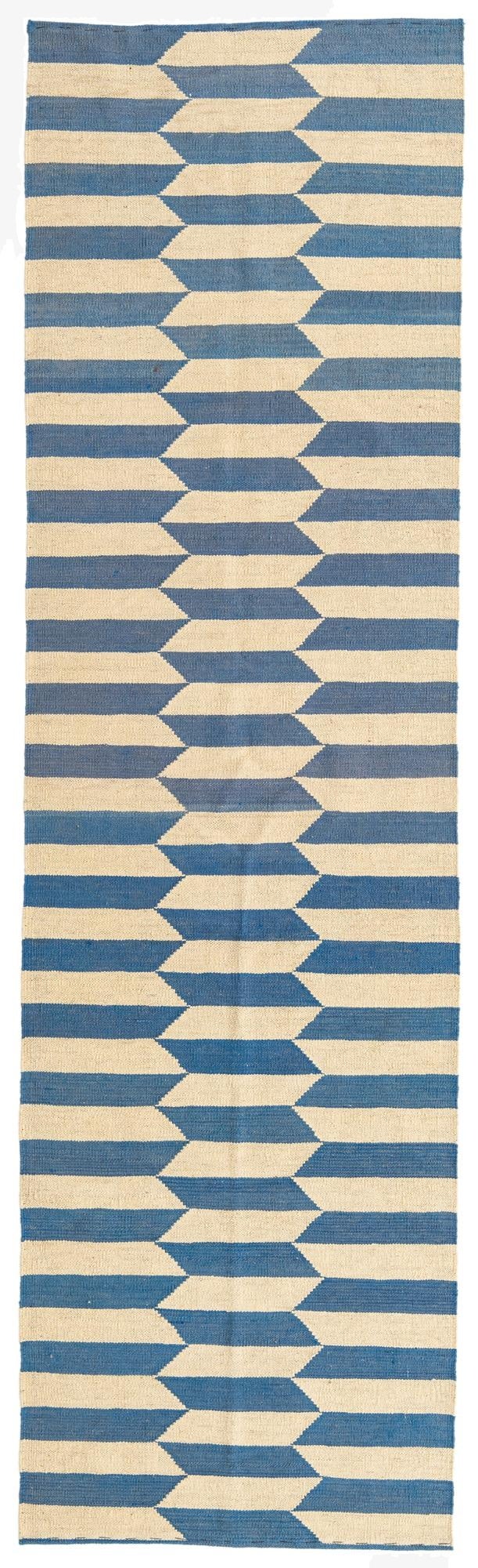 2' 9 x 9' 7  Hand Woven Kilim Modern Wool Runner Rug