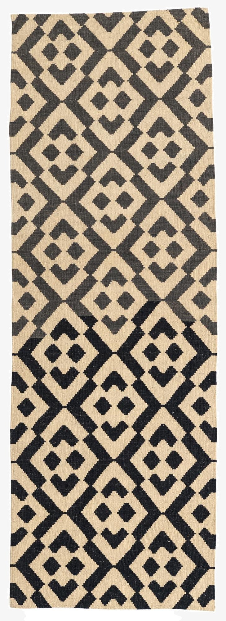 2' 8 x 7' 7  Hand Woven Kilim Modern Wool Runner Rug