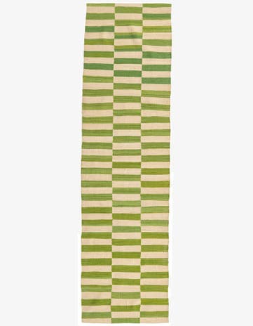 2' 9 x 9' 9 Hand Woven Kilim Modern Wool Runner Rug