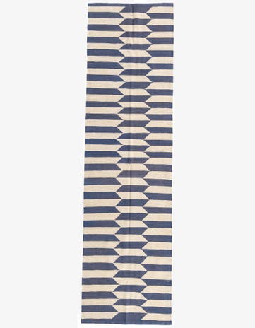 2' 8 x 9' 8 Hand Woven Kilim Modern Wool Runner Rug