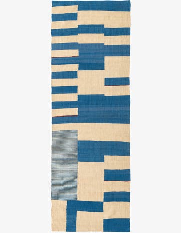 2' 7 x 7' 10 Hand Woven Kilim Modern Wool Runner Rug