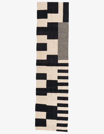 2' 10 x 11' 1 Hand Woven Kilim Modern Wool Runner Rug