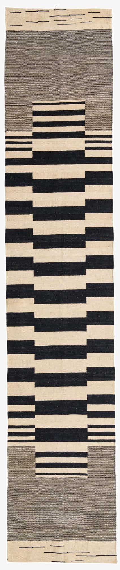 2' 7 x 13' 4  Hand Woven Kilim Modern Wool Runner Rug
