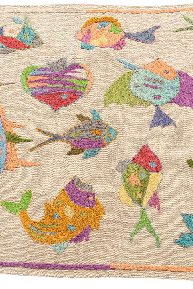 2' 5 x 9' 6 Hand Woven Kilim Suzani Wool Runner Rug