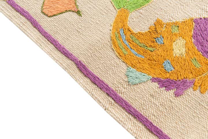 2' 5 x 9' 6 Hand Woven Kilim Suzani Wool Runner Rug