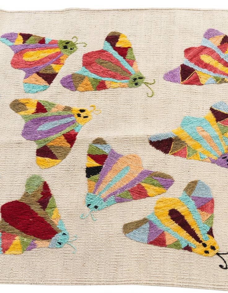 Detail image of 2' 5 x 9' 5  Hand Woven Kilim Suzani Wool Runner Rug