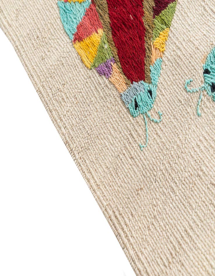 Detail image of 2' 5 x 9' 5  Hand Woven Kilim Suzani Wool Runner Rug