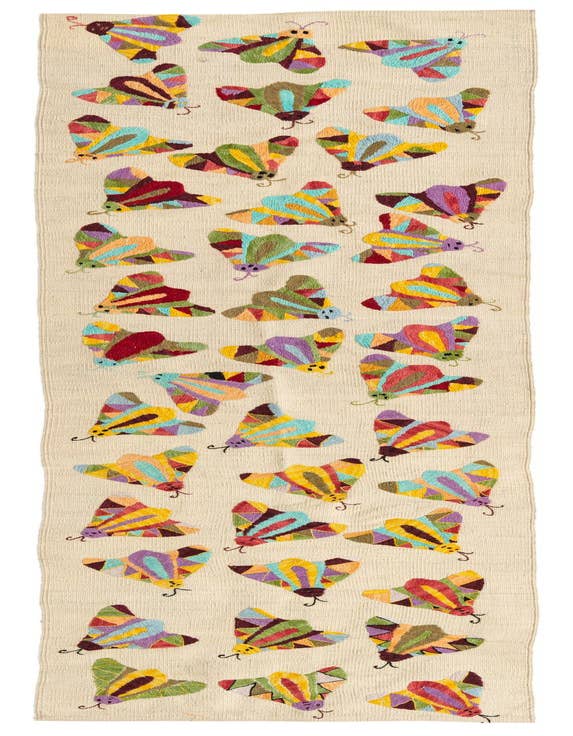 Detail image of 2' 5 x 9' 5 Hand Woven Kilim Suzani Wool Runner Rug