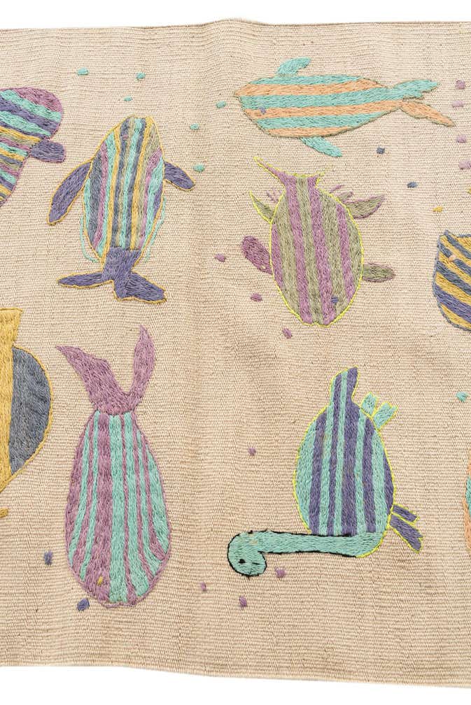 2' 4 x 7' 7 Hand Woven Kilim Suzani Wool Runner Rug