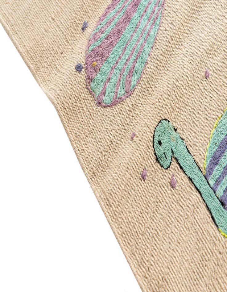 Detail image of 2' 4 x 7' 7  Hand Woven Kilim Suzani Wool Runner Rug