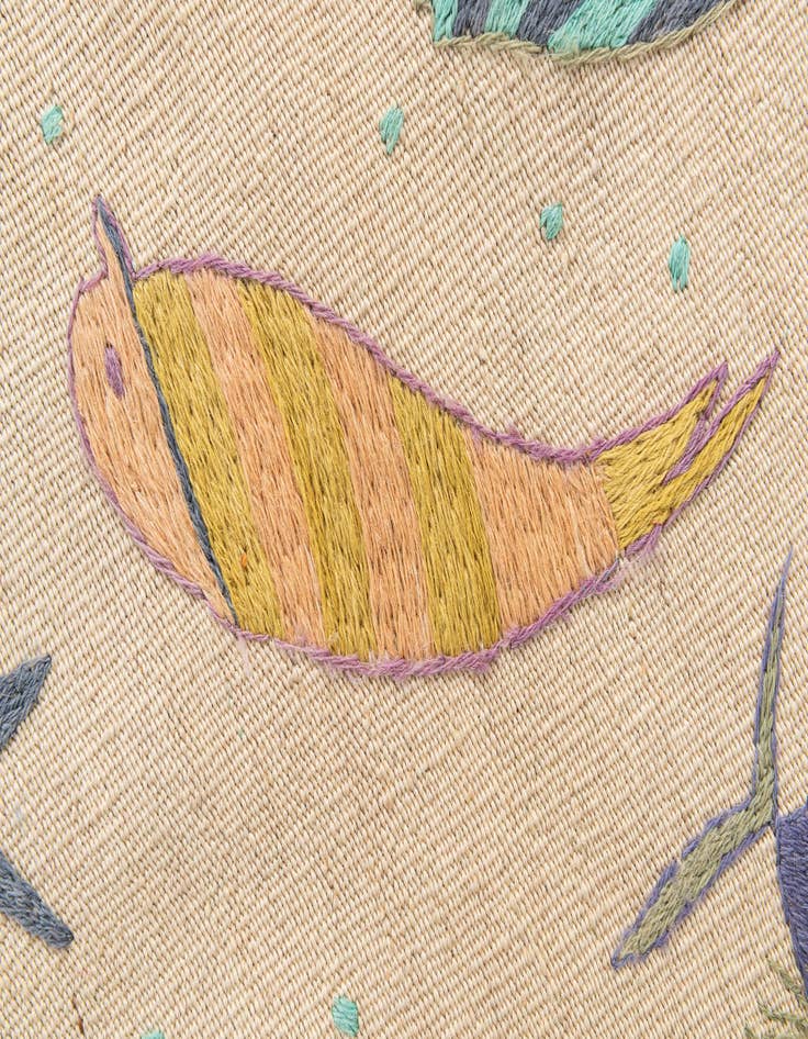 Detail image of 2' 4 x 7' 7  Hand Woven Kilim Suzani Wool Runner Rug