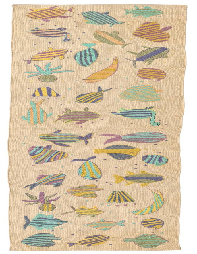 Detail image of 2' 4 x 7' 7 Hand Woven Kilim Suzani Wool Runner Rug
