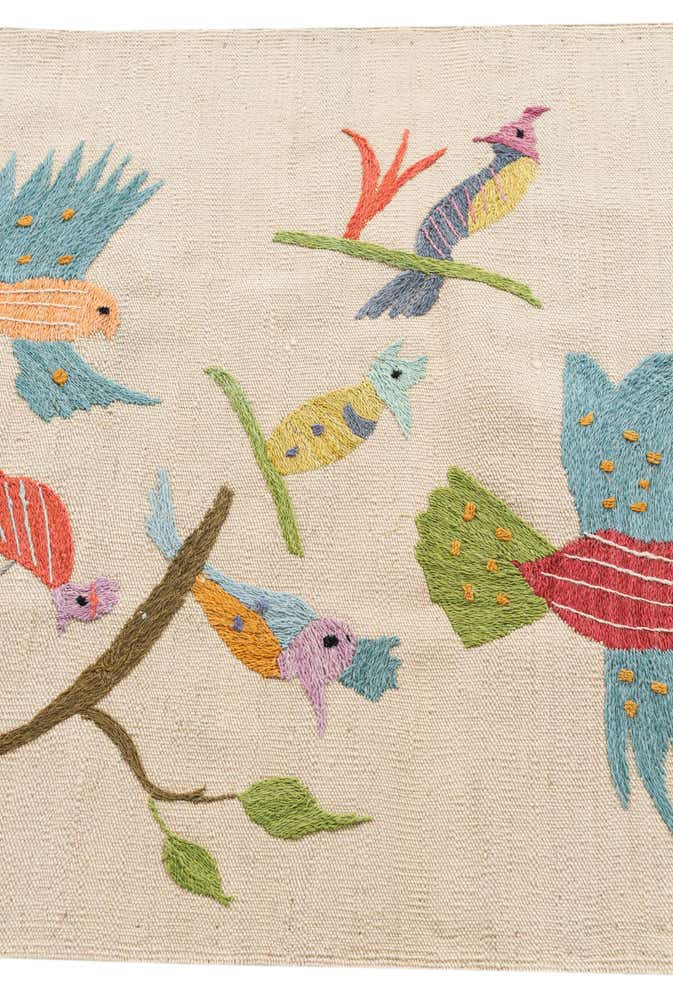 2' 7 x 7' 6 Hand Woven Kilim Suzani Wool Runner Rug