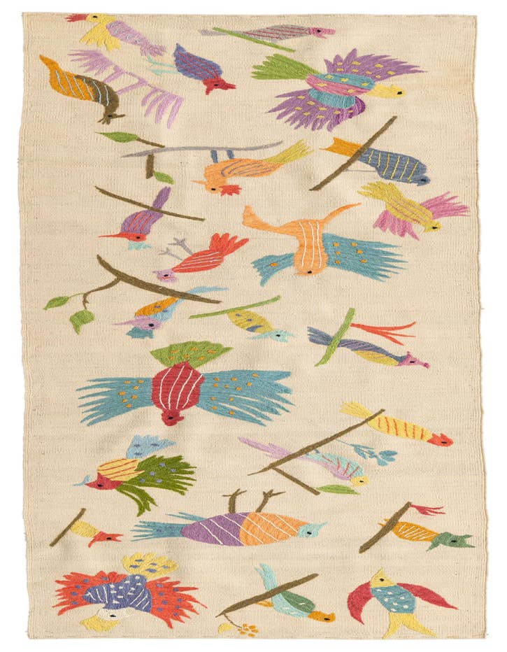 Detail image of 2' 7 x 7' 6 Hand Woven Kilim Suzani Wool Runner Rug