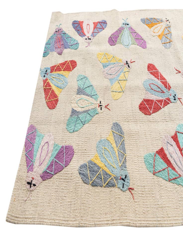 Detail image of 2' 5 x 9' 7  Hand Woven Kilim Suzani Wool Runner Rug