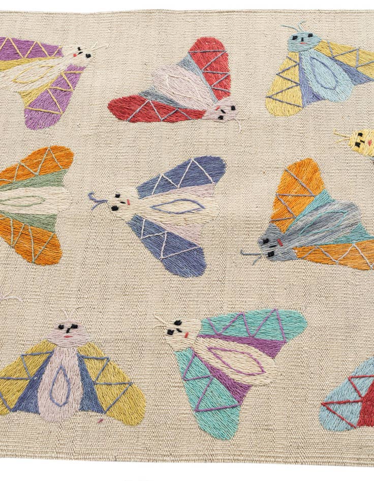 Detail image of 2' 5 x 9' 7  Hand Woven Kilim Suzani Wool Runner Rug