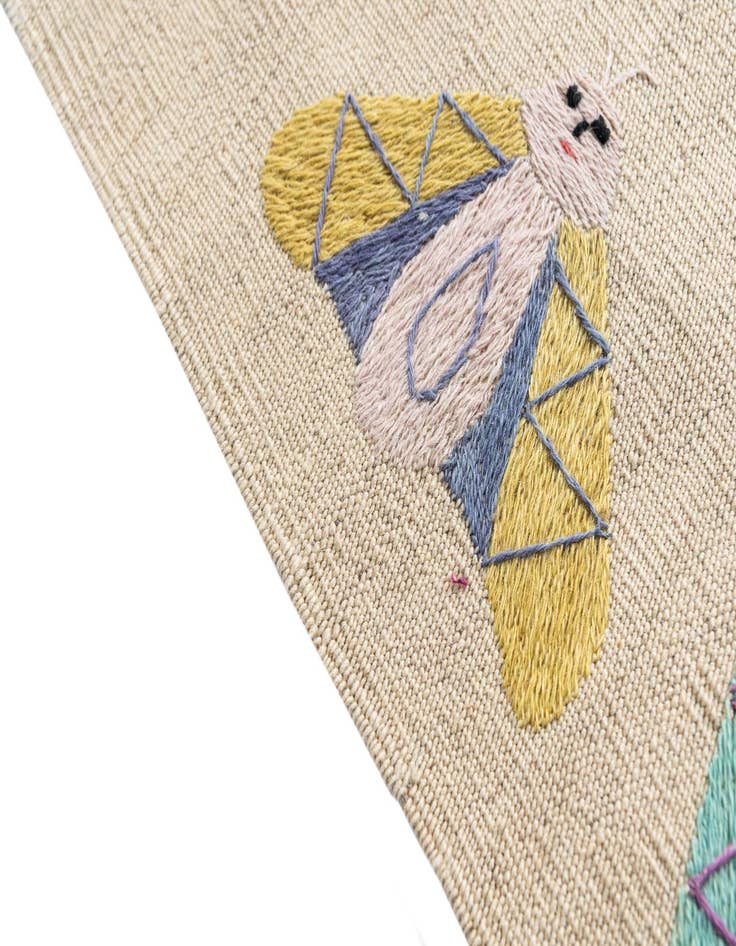 Detail image of 2' 5 x 9' 7  Hand Woven Kilim Suzani Wool Runner Rug