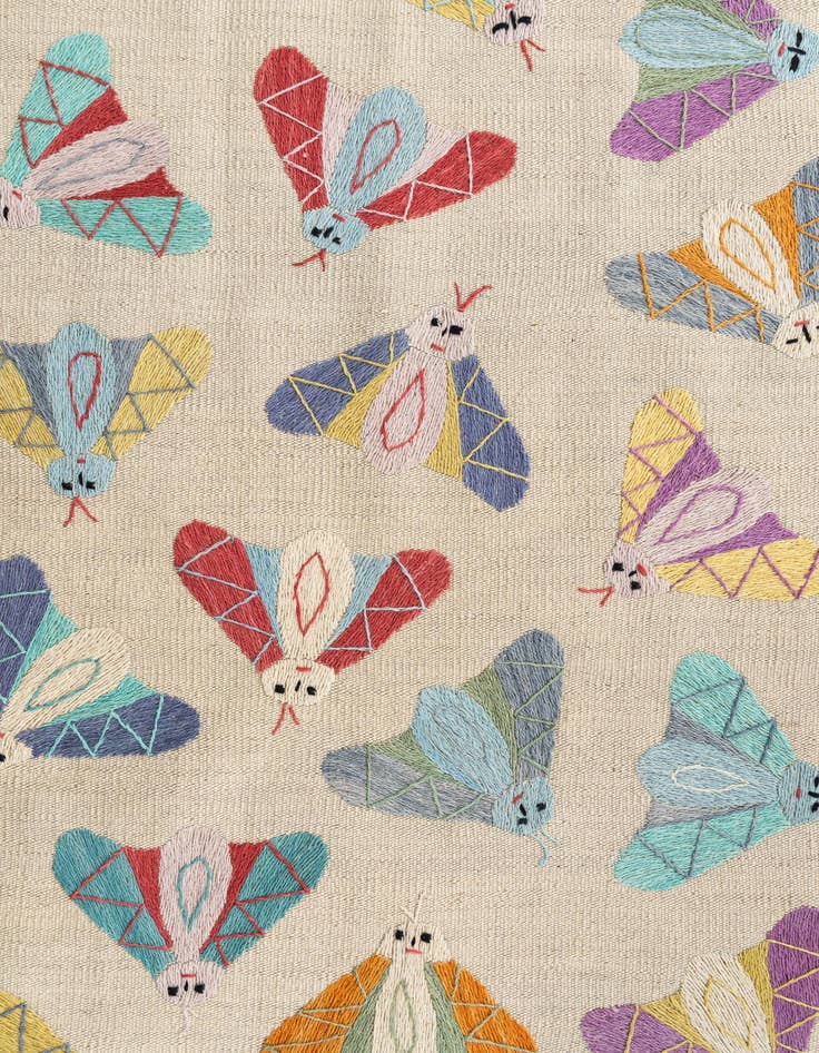 Detail image of 2' 5 x 9' 7  Hand Woven Kilim Suzani Wool Runner Rug