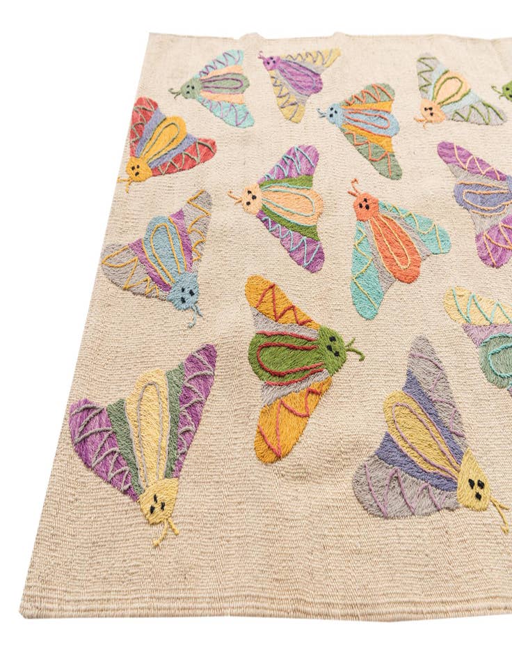 Detail image of 2' 8 x 9' 6  Hand Woven Kilim Suzani Wool Runner Rug