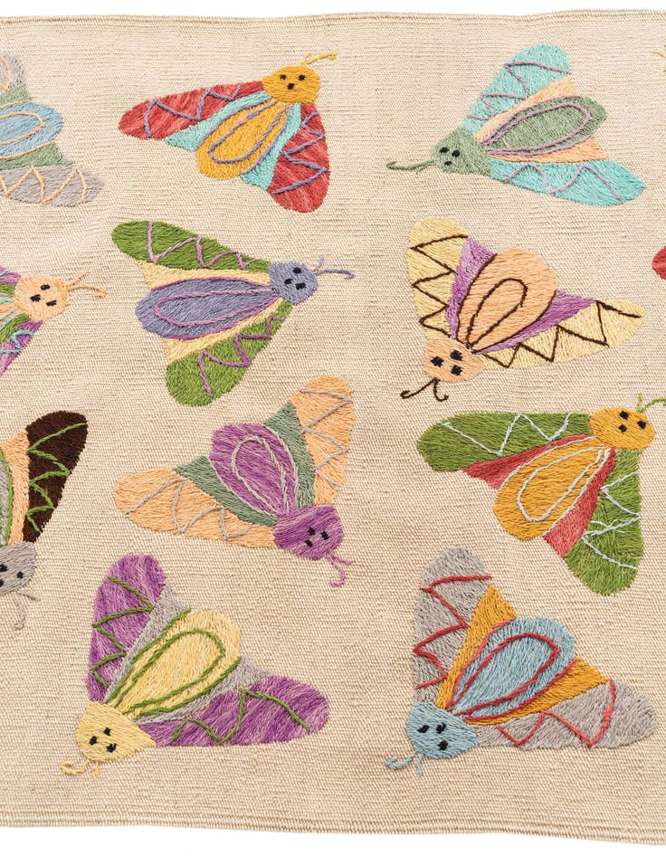 Detail image of 2' 8 x 9' 6  Hand Woven Kilim Suzani Wool Runner Rug