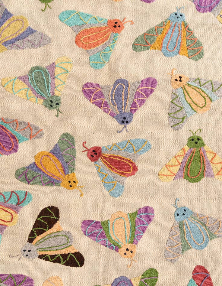 Detail image of 2' 8 x 9' 6  Hand Woven Kilim Suzani Wool Runner Rug