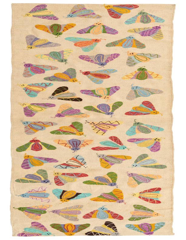Detail image of 2' 8 x 9' 6 Hand Woven Kilim Suzani Wool Runner Rug