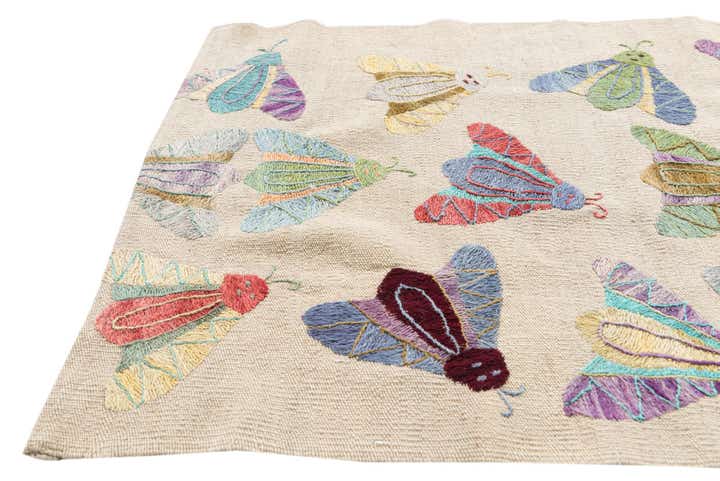 2' 5 x 9' 3 Hand Woven Kilim Suzani Wool Runner Rug
