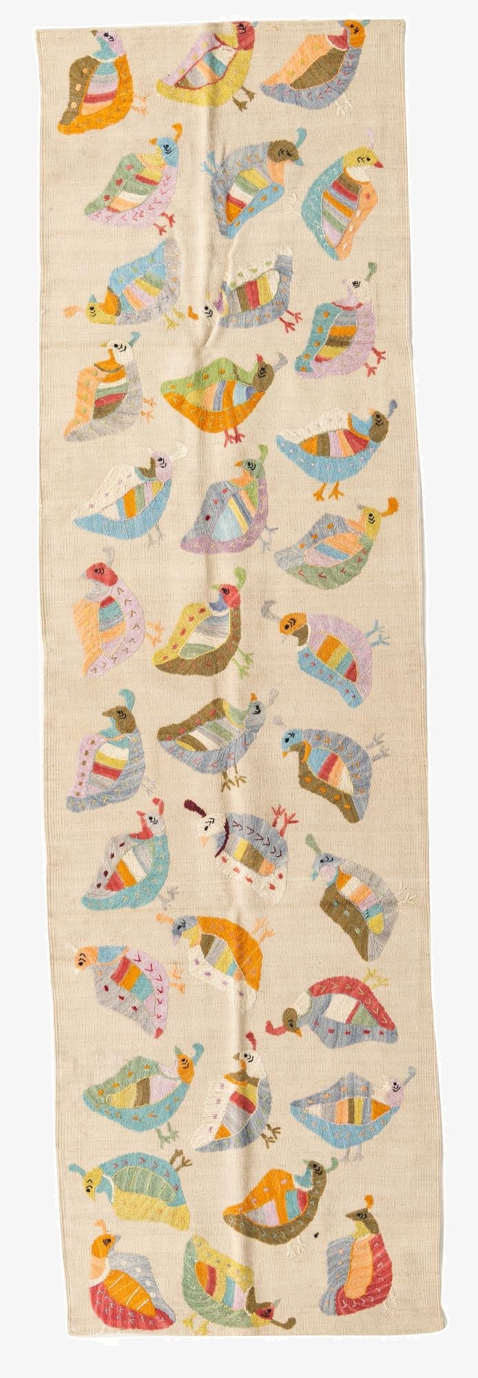 2' 9 x 9' 4  Hand Woven Kilim Suzani Wool Runner Rug