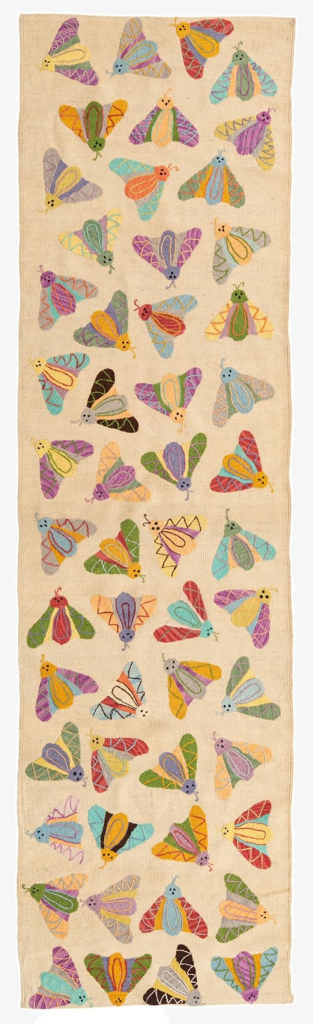 2' 8 x 9' 6  Hand Woven Kilim Suzani Wool Runner Rug