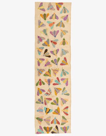 2' 8 x 9' 6 Hand Woven Kilim Suzani Wool Runner Rug