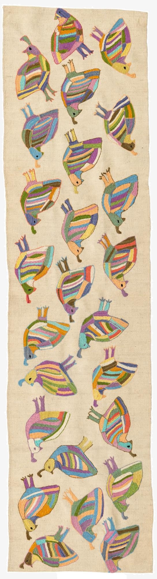 2' 5 x 9' 4  Hand Woven Kilim Suzani Wool Runner Rug