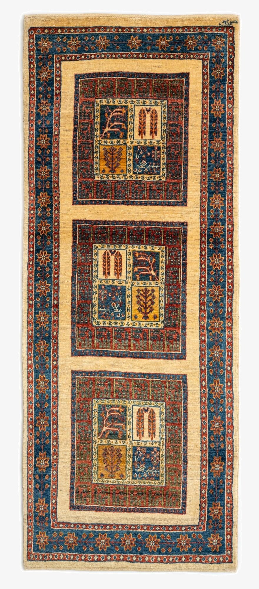 2' 7 x 6' 8 Luribaft Wool Runner Rug