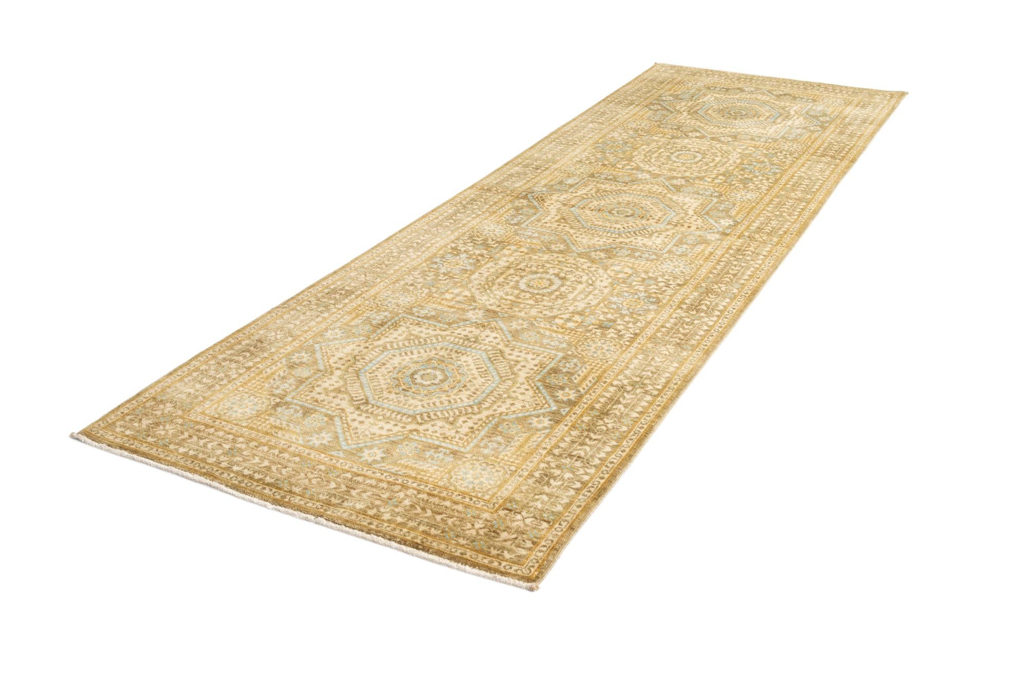 3' 3 x 10' 2 Mamluk Wool Runner Rug