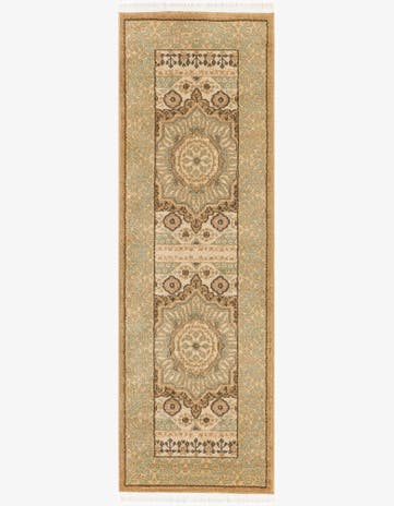 Cream Mamluk Runner Rug