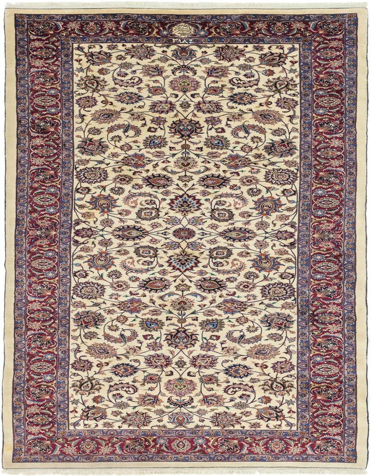 Detail image of 5' 10 x 13' 8 Hand Knotted Mashad Persian Runner Rug