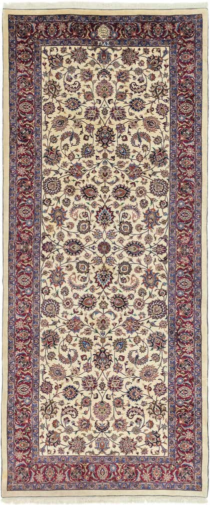 5' 10 x 13' 8 Hand Knotted Mashad Persian Runner Rug