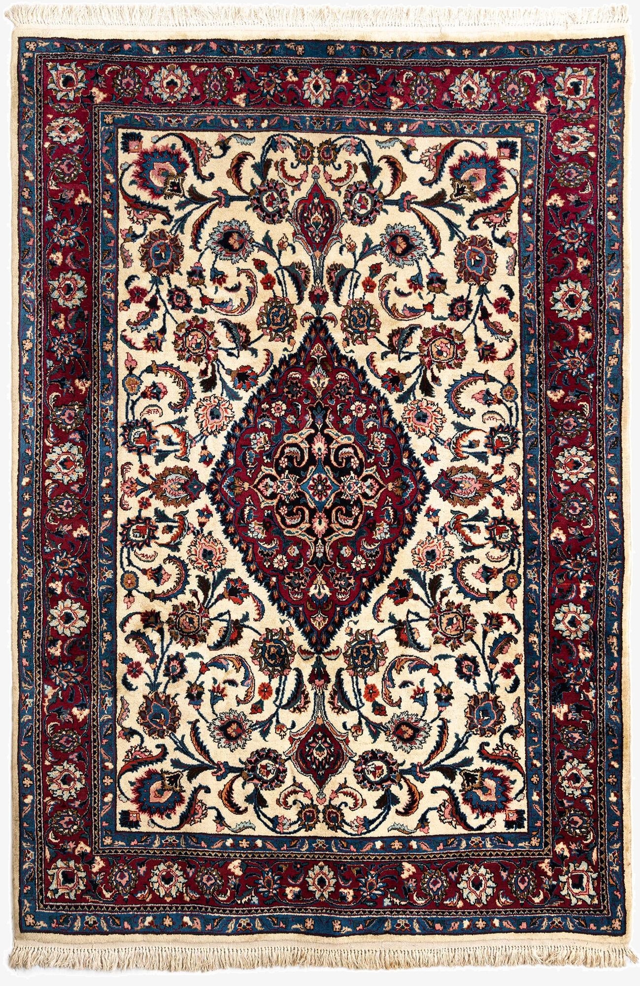 4' 1 x 9' 7 Mashad Wool Runner Rug