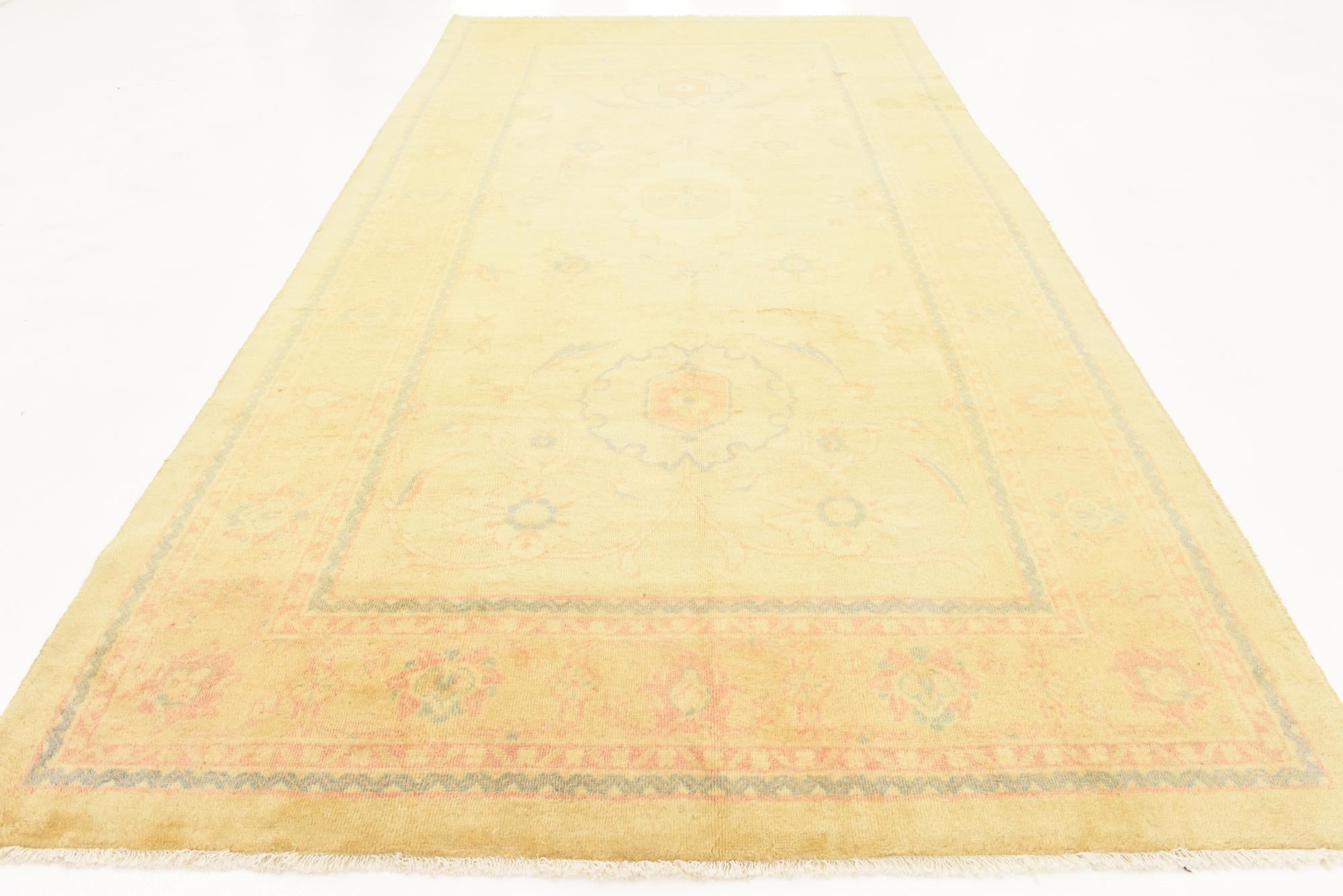 6' 8 x 12' 8 Hand Knotted Meshkabad Persian Wool Runner Rug
