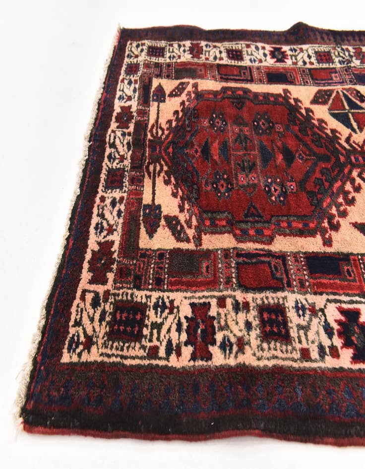 Detail image of 3' 3 x 10' 4  Hand Knotted Meshkin Persian Wool Runner Rug