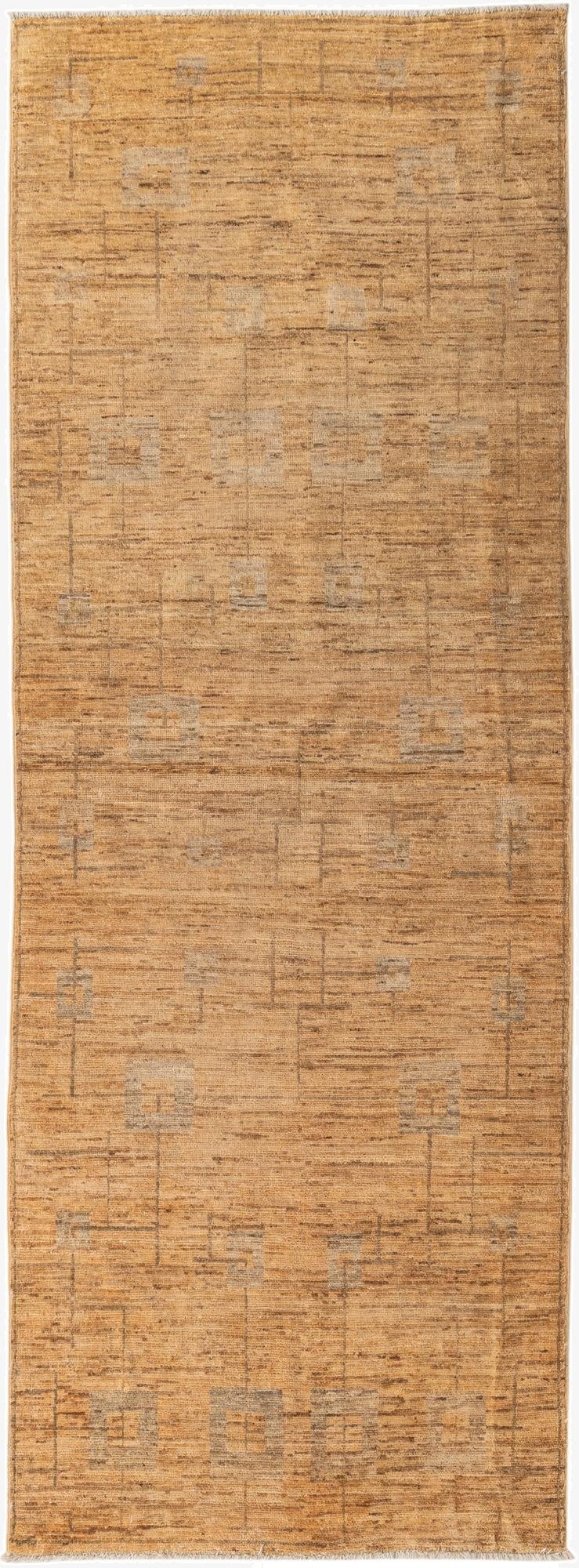 3' 2 x 9' 4  Hand Knotted Modern Ziegler Runner Rug