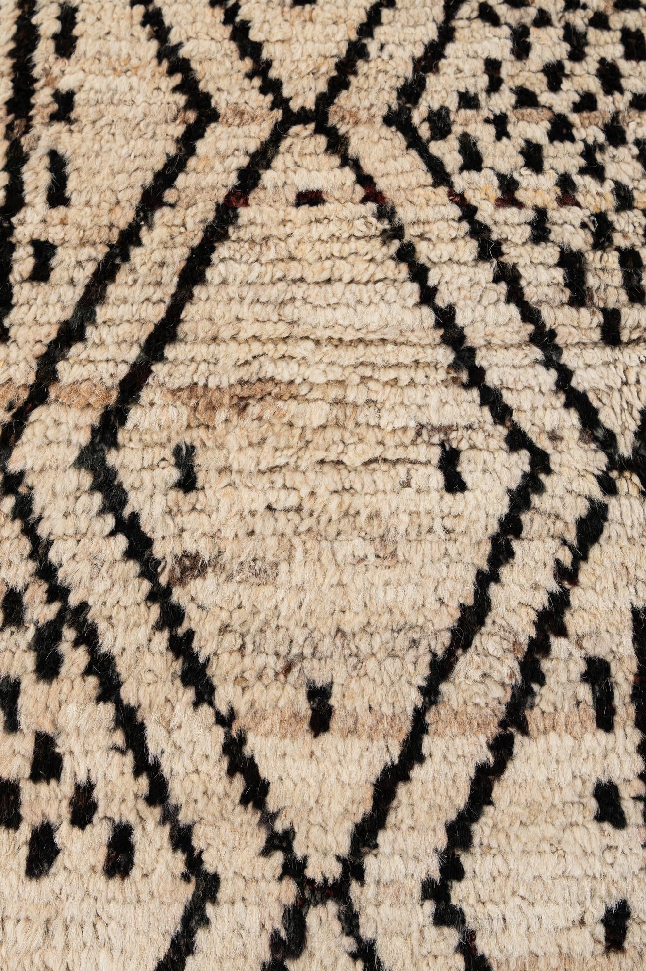 3' 2 x 12' 4 Hand Knotted Moroccan Wool Runner Rug