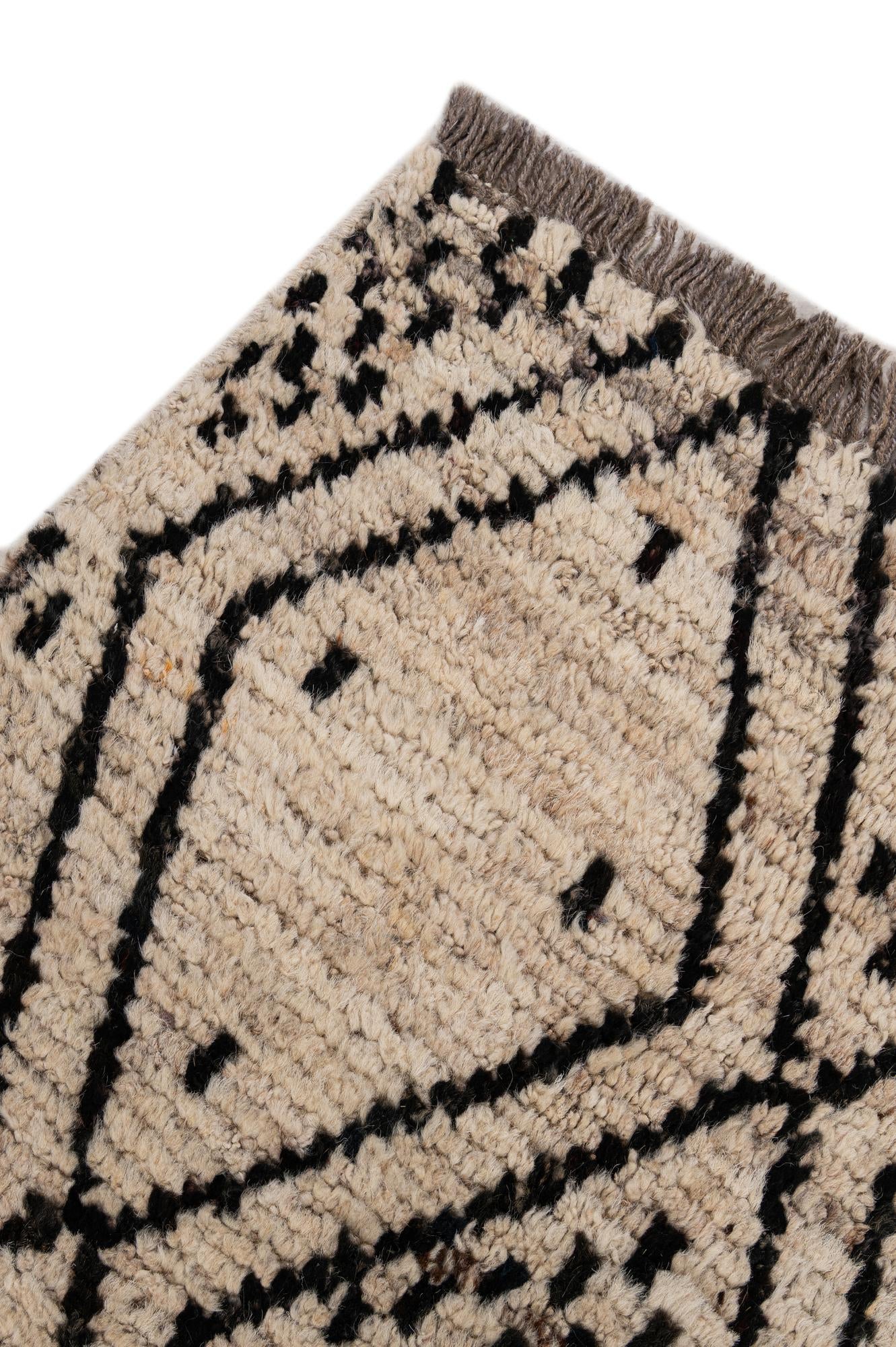 3' 2 x 12' 4 Hand Knotted Moroccan Wool Runner Rug