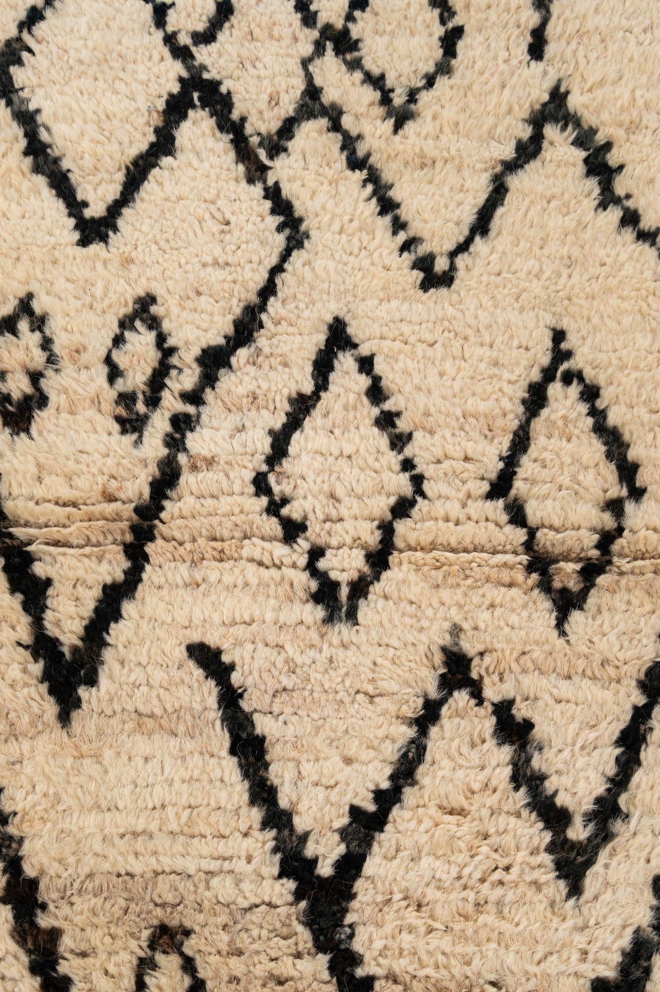 3' 4 x 12' 6 Hand Knotted Moroccan Wool Runner Rug
