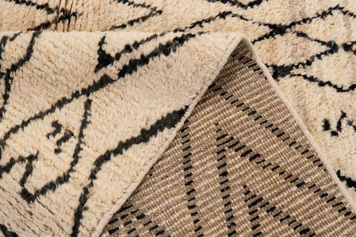 3' 4 x 12' 6 Hand Knotted Moroccan Wool Runner Rug